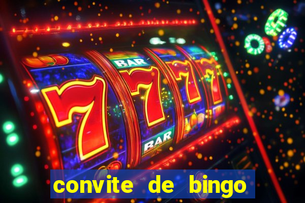 convite de bingo para editar