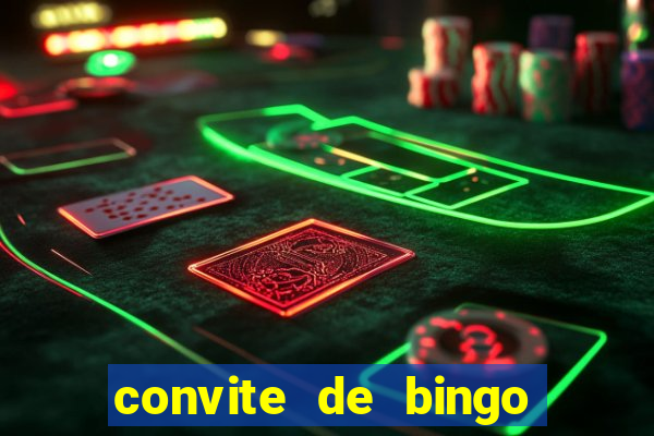 convite de bingo para editar