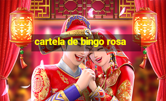 cartela de bingo rosa