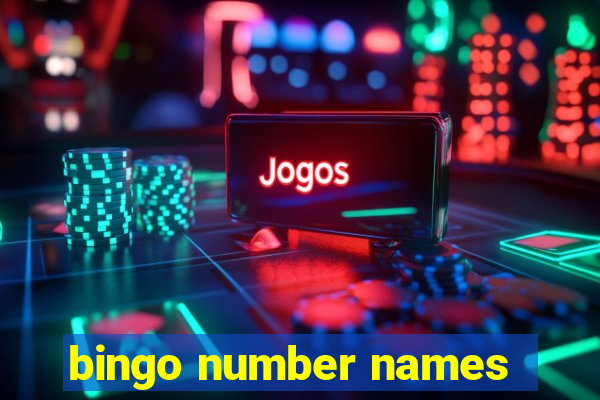 bingo number names