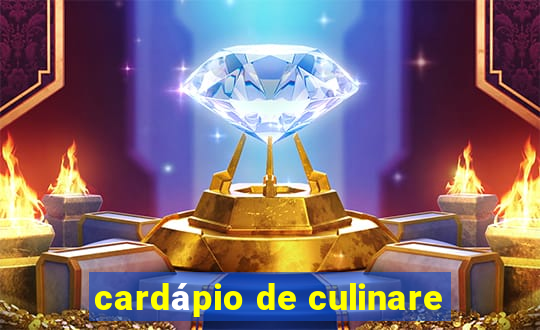 cardápio de culinare