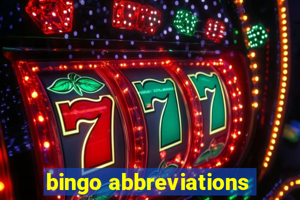 bingo abbreviations