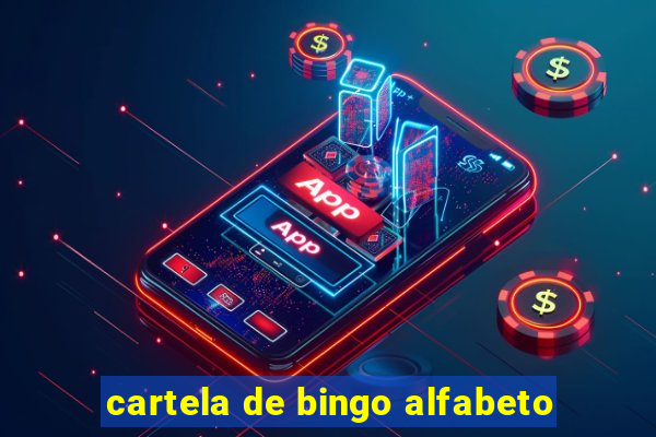 cartela de bingo alfabeto