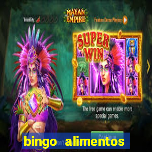 bingo alimentos para imprimir