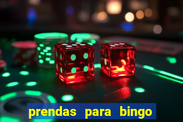 prendas para bingo de natal