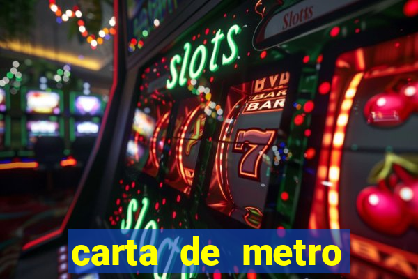 carta de metro para namorado