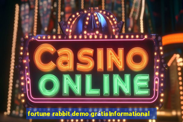 fortune rabbit demo grátisInformational