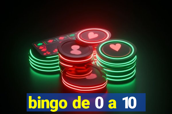 bingo de 0 a 10