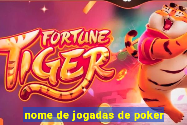 nome de jogadas de poker