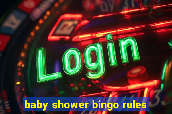 baby shower bingo rules