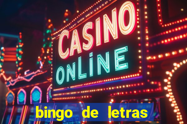 bingo de letras colorido para imprimir