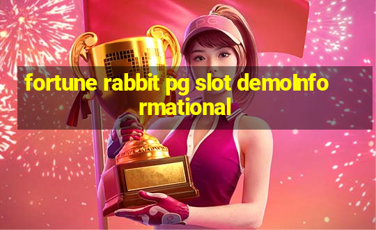 fortune rabbit pg slot demoInformational