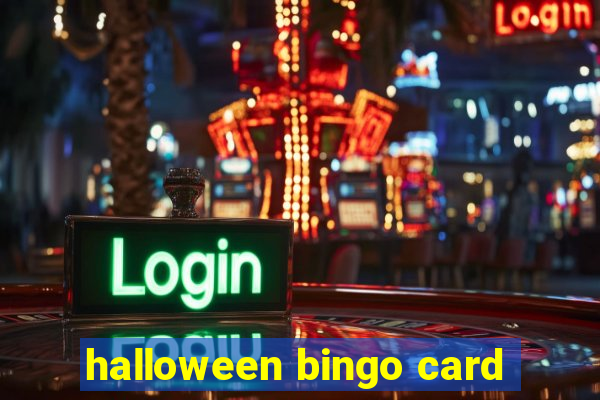 halloween bingo card