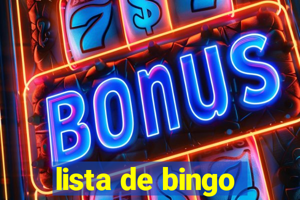 lista de bingo