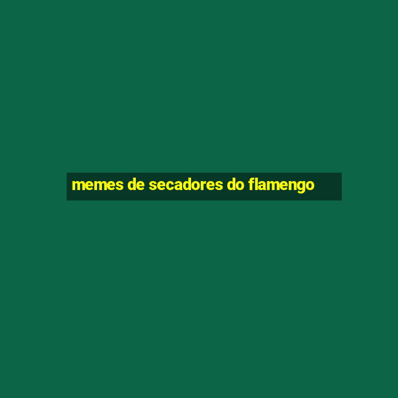 memes de secadores do flamengo