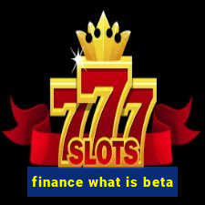 finance what is beta