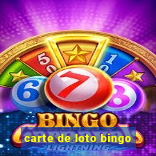 carte de loto bingo