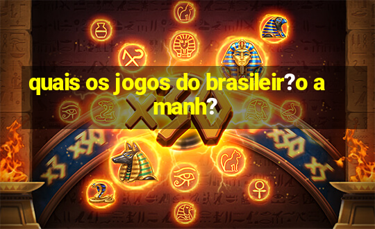 quais os jogos do brasileir?o amanh?