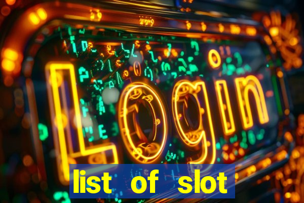 list of slot machines at jake's 58