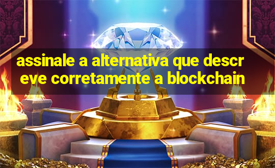 assinale a alternativa que descreve corretamente a blockchain