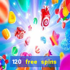 120 free spins online casino promotion