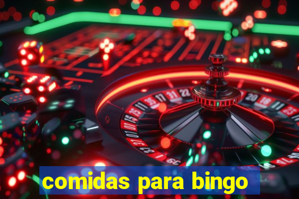 comidas para bingo