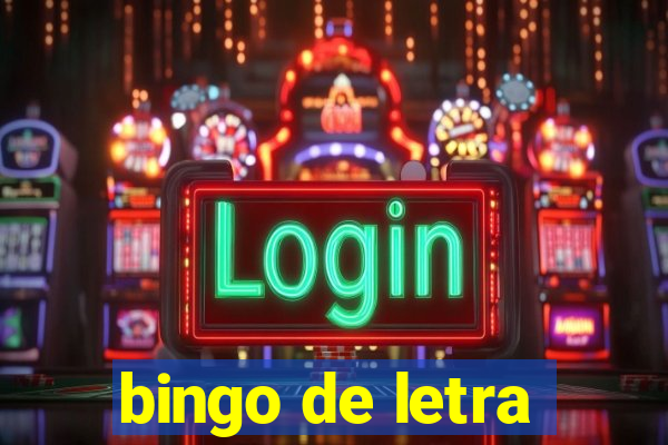 bingo de letra