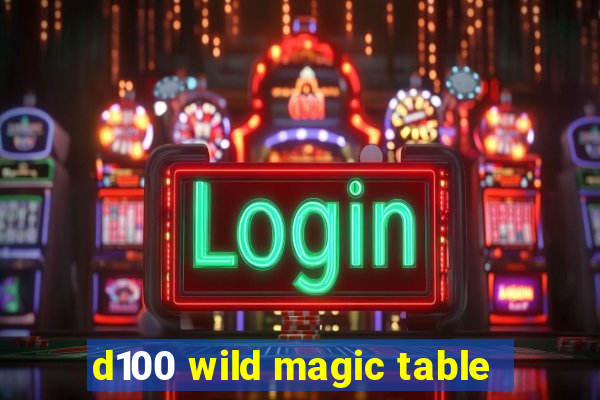 d100 wild magic table