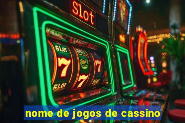 nome de jogos de cassino