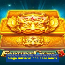 bingo musical con canciones