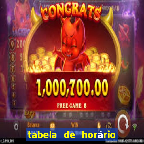 tabela de horário do fortune tiger