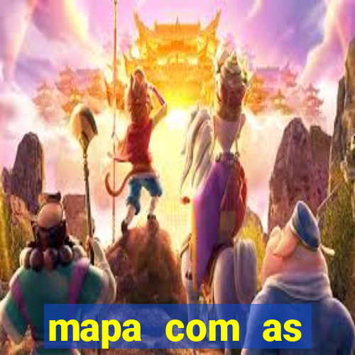 mapa com as capitais do brasil