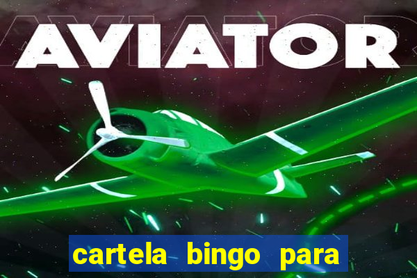 cartela bingo para cha de cozinha imprimir gratis