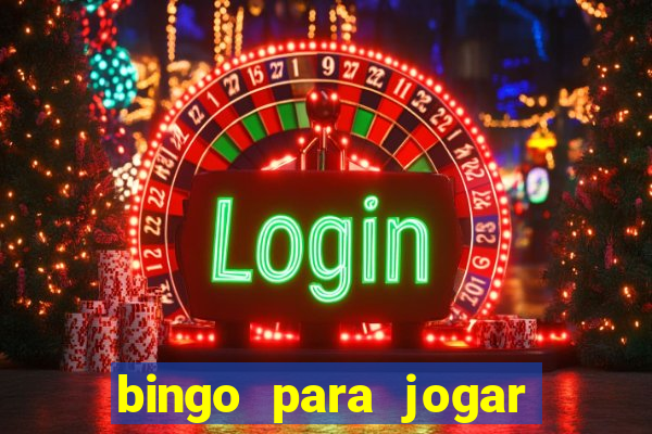 bingo para jogar com os amigos