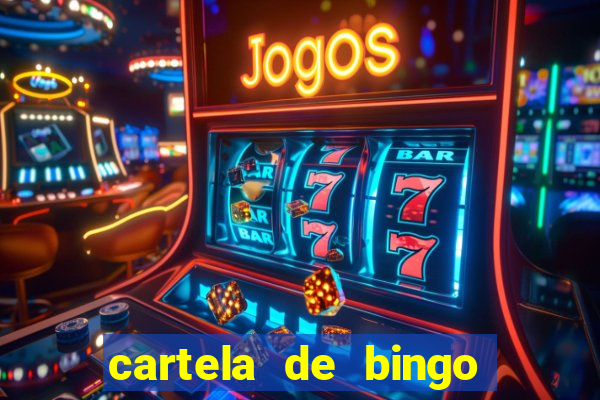 cartela de bingo para chá de bebê