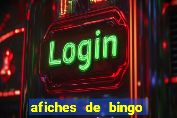 afiches de bingo para editar