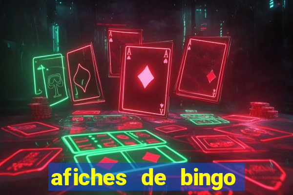 afiches de bingo para editar