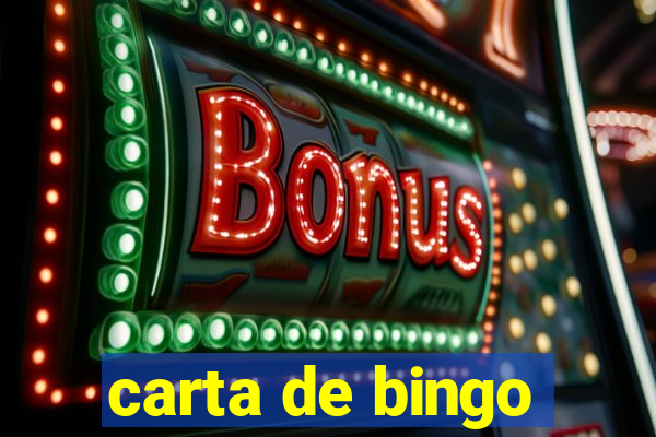 carta de bingo