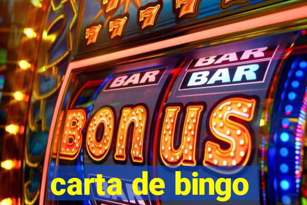 carta de bingo