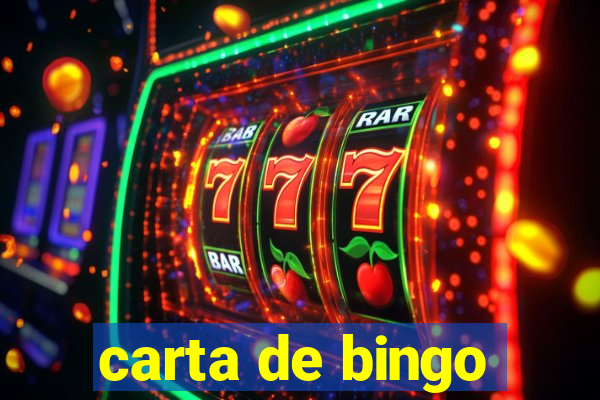 carta de bingo