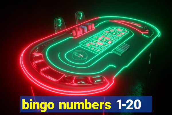 bingo numbers 1-20