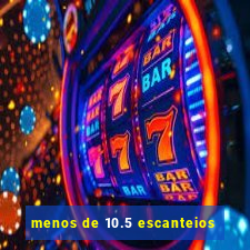 menos de 10.5 escanteios