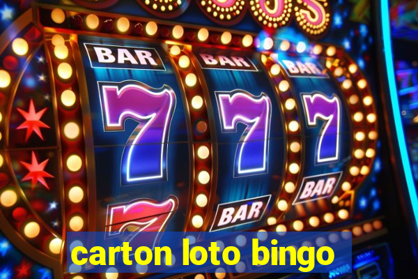 carton loto bingo