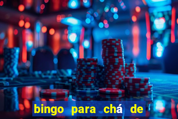 bingo para chá de bebê para imprimir grátis