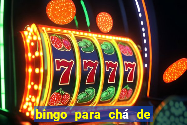 bingo para chá de bebê para imprimir grátis