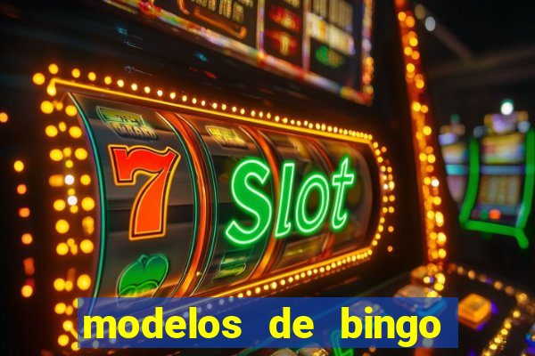 modelos de bingo para imprimir