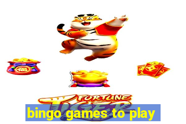 bingo games to play