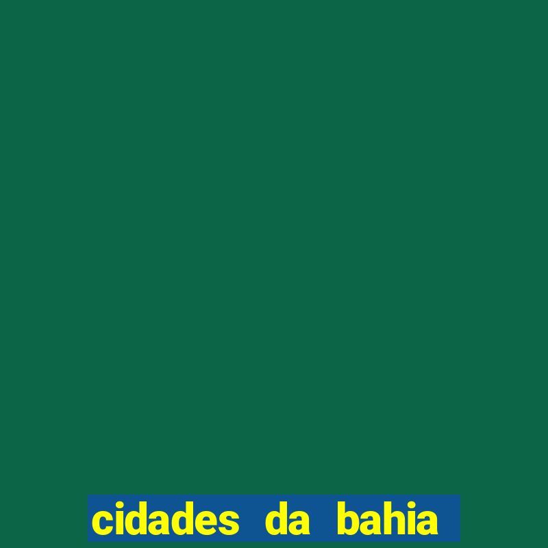 cidades da bahia que tem aeroporto