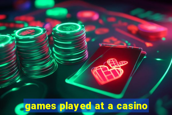 games played at a casino