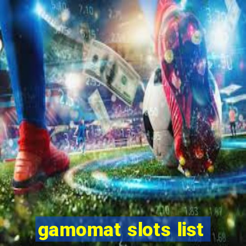 gamomat slots list